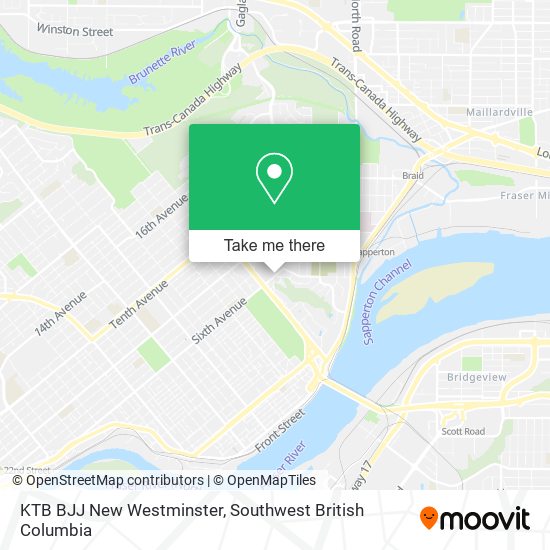 KTB BJJ New Westminster map