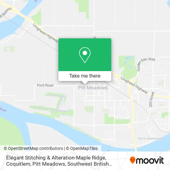 Élégant Stitching & Alteration-Maple Ridge, Coquitlem, Pitt Meadows map