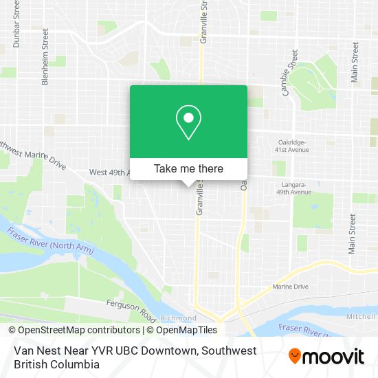 Van Nest Near YVR UBC Downtown map