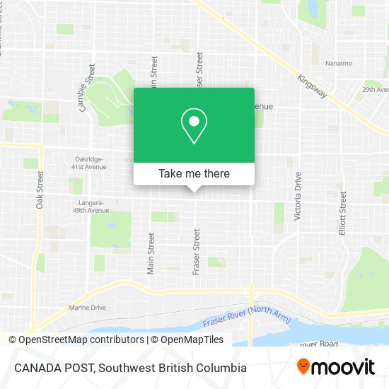 CANADA POST map