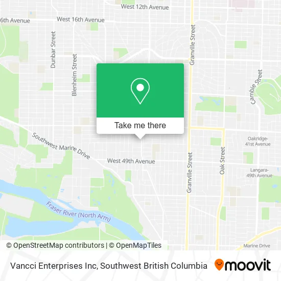 Vancci Enterprises Inc map