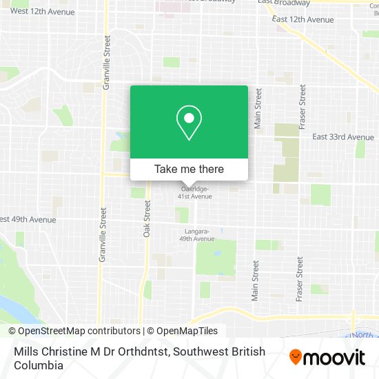 Mills Christine M Dr Orthdntst map