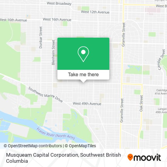 Musqueam Capital Corporation map