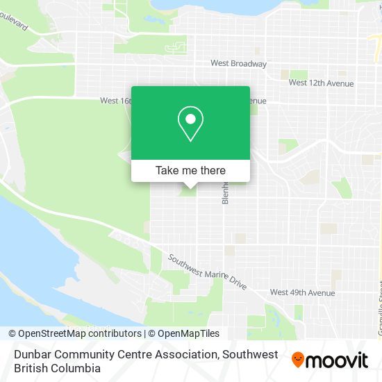 Dunbar Community Centre Association map