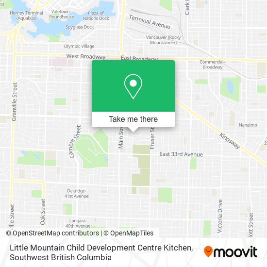 Little Mountain Child Development Centre Kitchen map