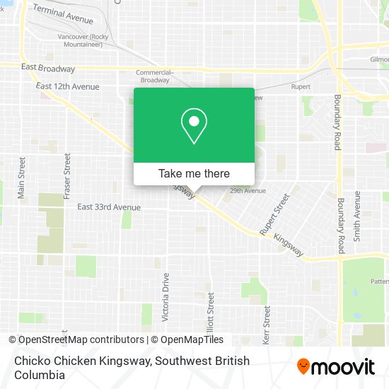 Chicko Chicken Kingsway map