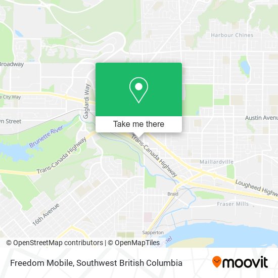 Freedom Mobile map