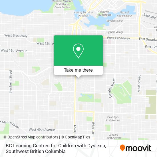 BC Learning Centres for Children with Dyslexia plan