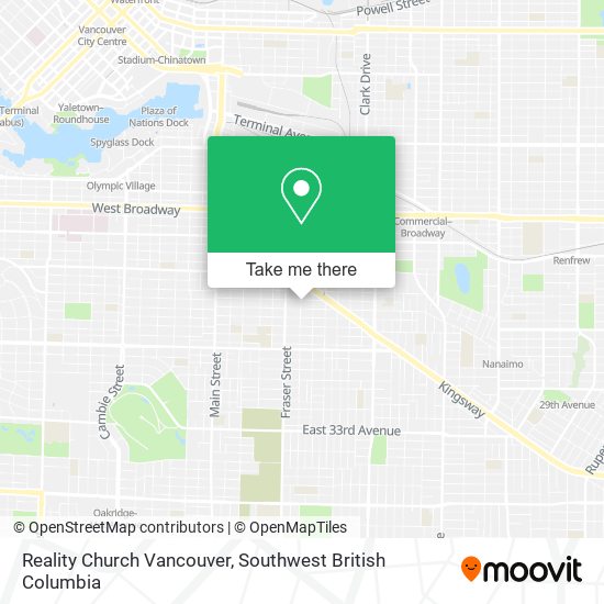 Reality Church Vancouver map