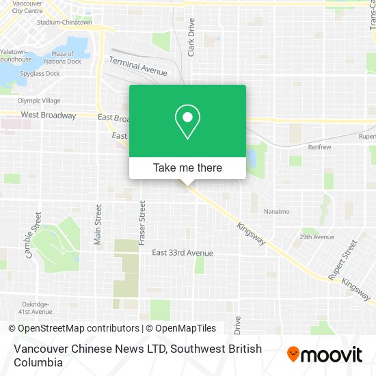 Vancouver Chinese News LTD map