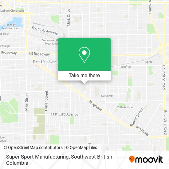 Super Sport Manufacturing map