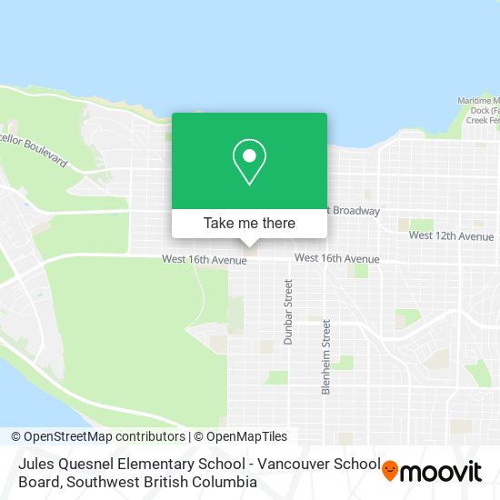 Jules Quesnel Elementary School - Vancouver School Board map