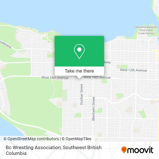 Bc Wrestling Association map