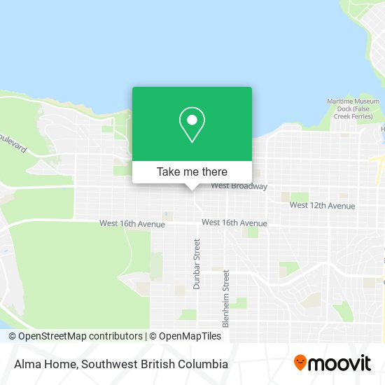 Alma Home map