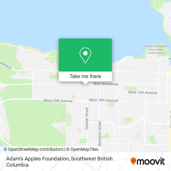 Adam's Apples Foundation map