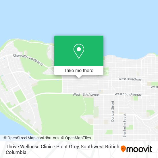 Thrive Wellness Clinic - Point Grey map