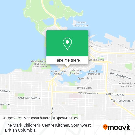 The Mark Children's Centre Kitchen map