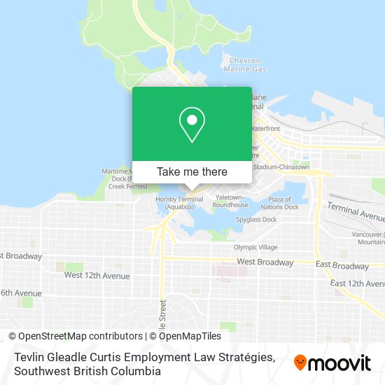 Tevlin Gleadle Curtis Employment Law Stratégies map