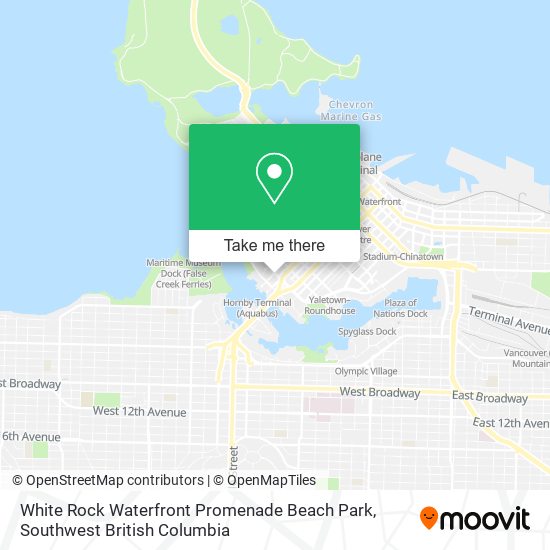 White Rock Waterfront Promenade Beach Park map