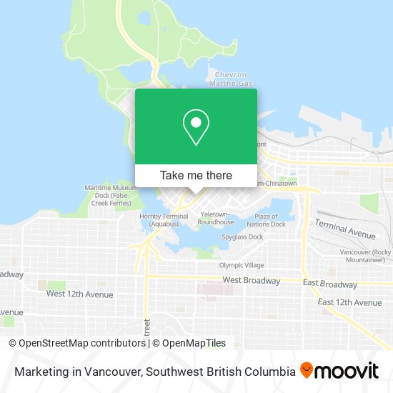 Marketing in Vancouver map