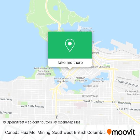 Canada Hua Mei Mining map