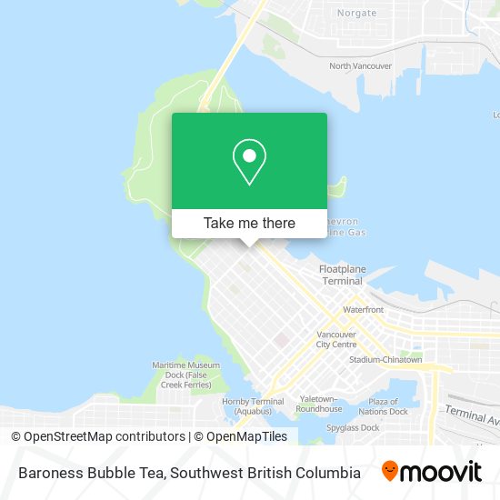 Baroness Bubble Tea map