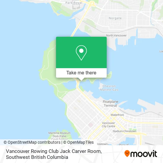 Vancouver Rowing Club Jack Carver Room map