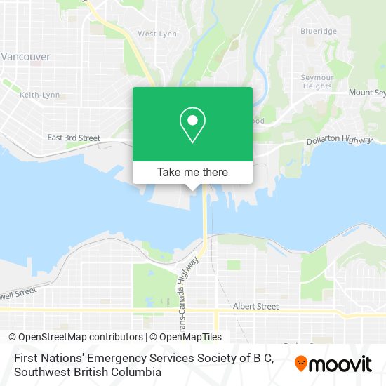 First Nations' Emergency Services Society of B C map