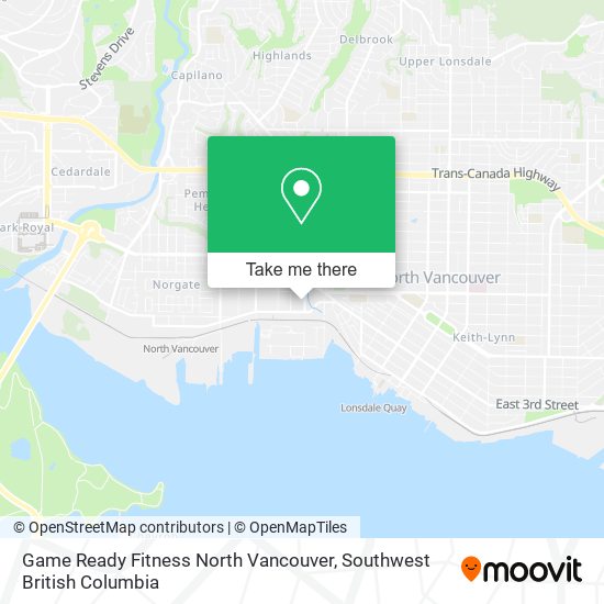 Game Ready Fitness North Vancouver map