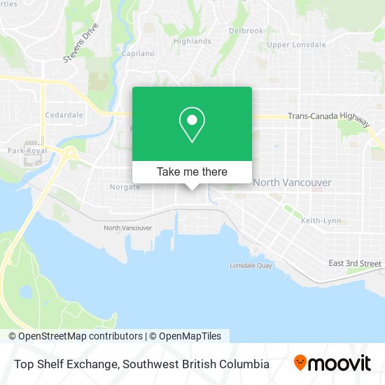 Top Shelf Exchange map