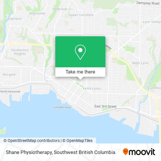 Shane Physiotherapy map