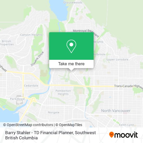 Barry Stahler - TD Financial Planner map