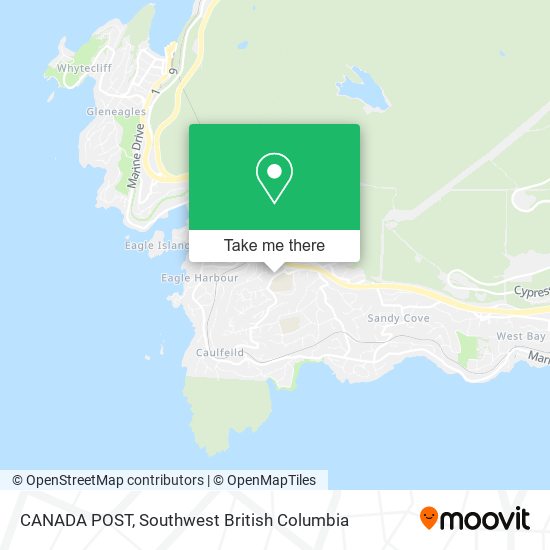 CANADA POST map