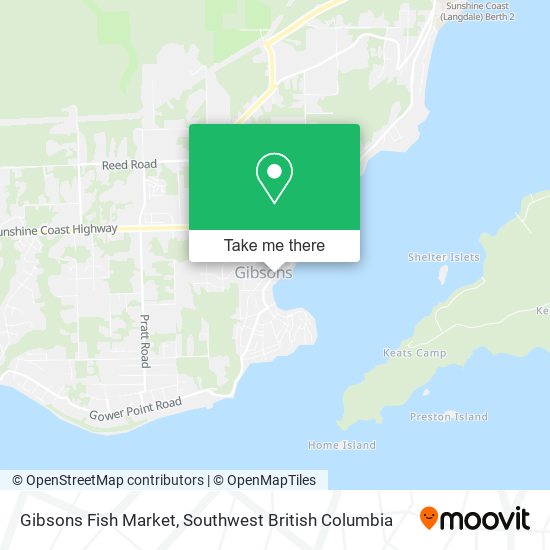 Gibsons Fish Market map