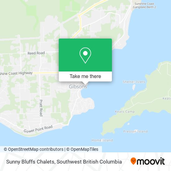 Sunny Bluffs Chalets map