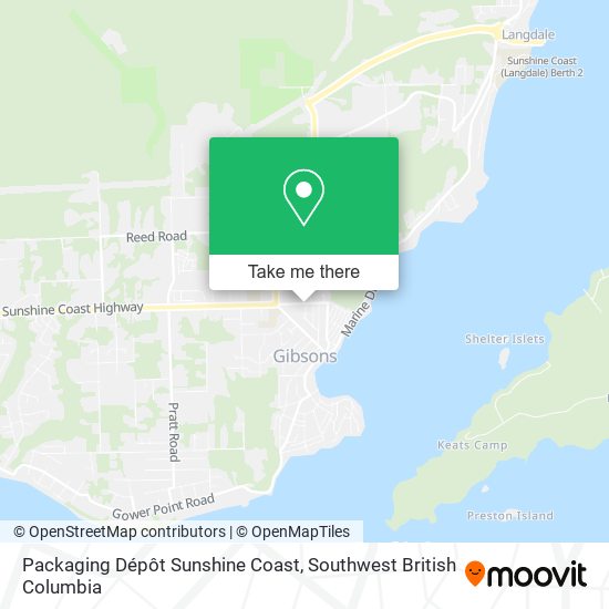 Packaging Dépôt Sunshine Coast map