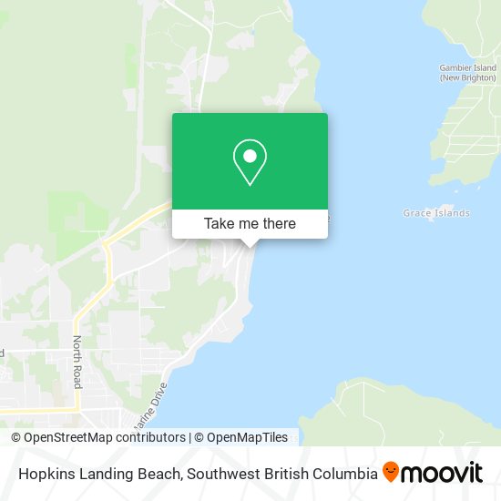 Hopkins Landing Beach map