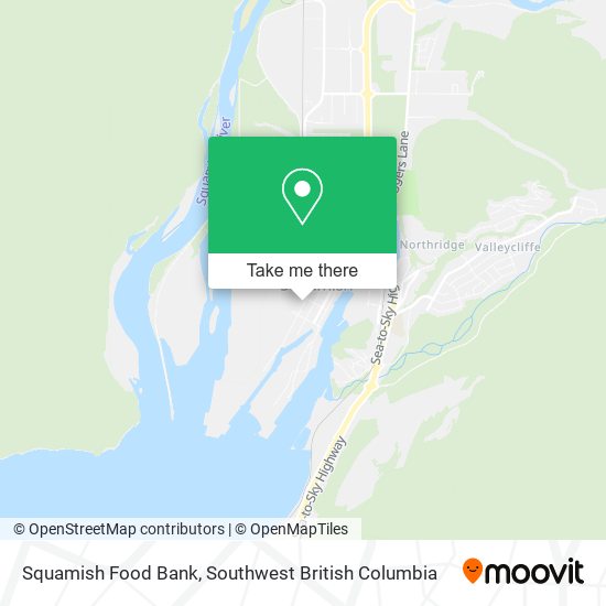 Squamish Food Bank map