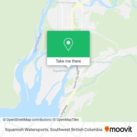 Squamish Watersports map