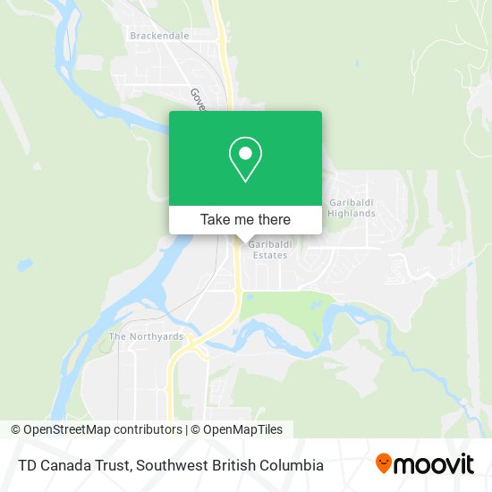 TD Canada Trust map