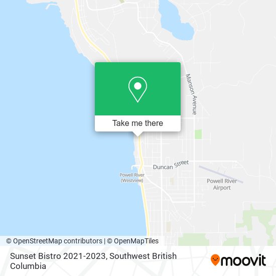 Sunset Bistro 2021-2023 map