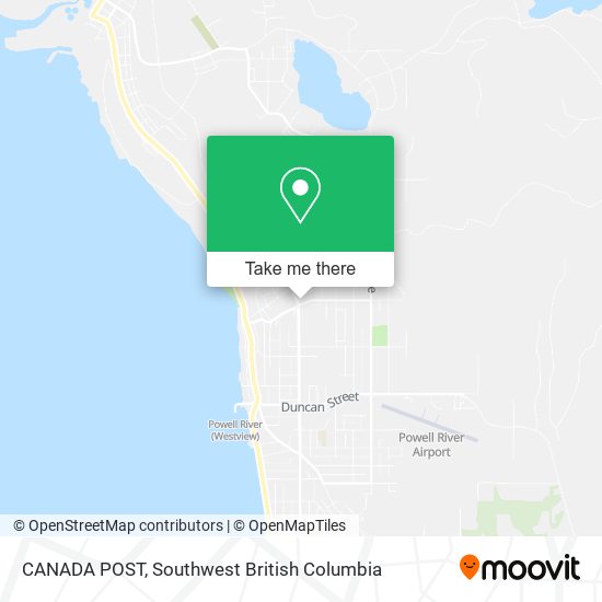 CANADA POST map