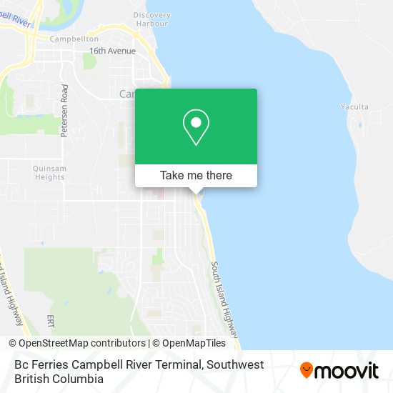 Bc Ferries Campbell River Terminal map