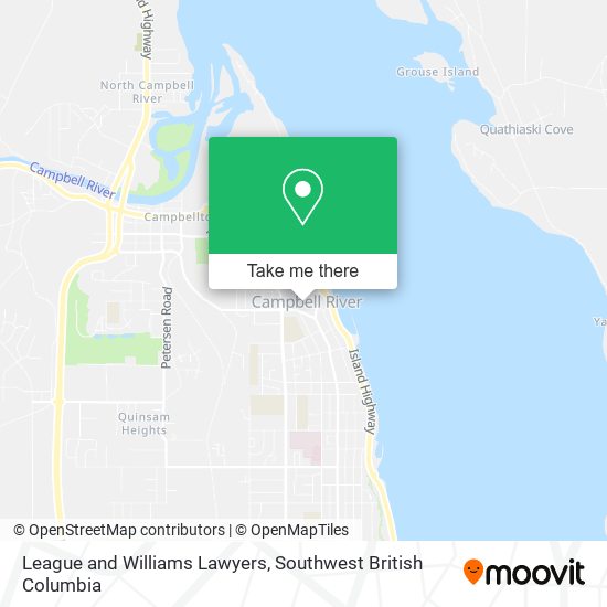 League and Williams Lawyers map