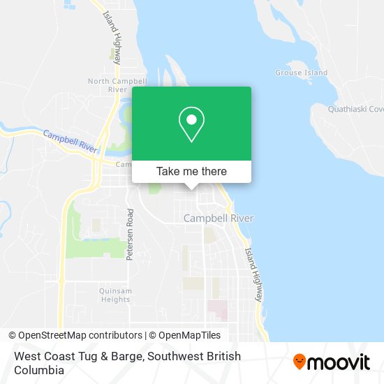 West Coast Tug & Barge map