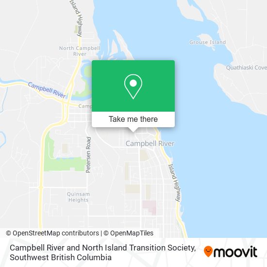 Campbell River and North Island Transition Society map