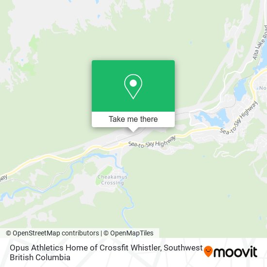 Opus Athletics Home of Crossfit Whistler map