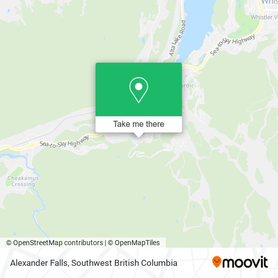 Alexander Falls map