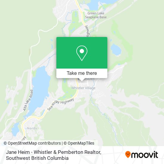 Jane Heim - Whistler & Pemberton Realtor map