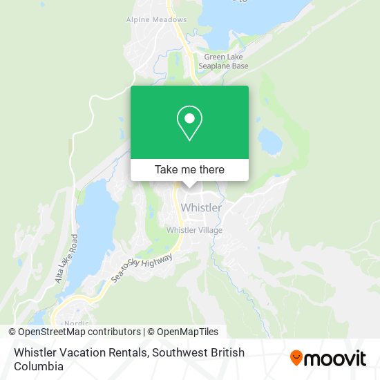 Whistler Vacation Rentals map